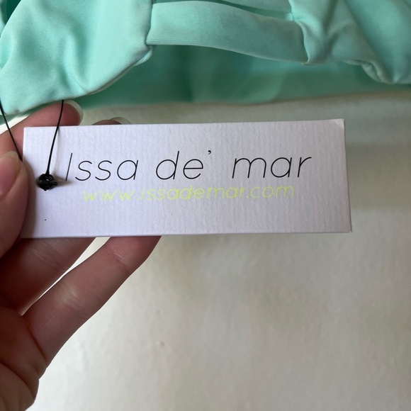 Issa de Mar Blue High Neck Bikini Top - Picture 3 of 4